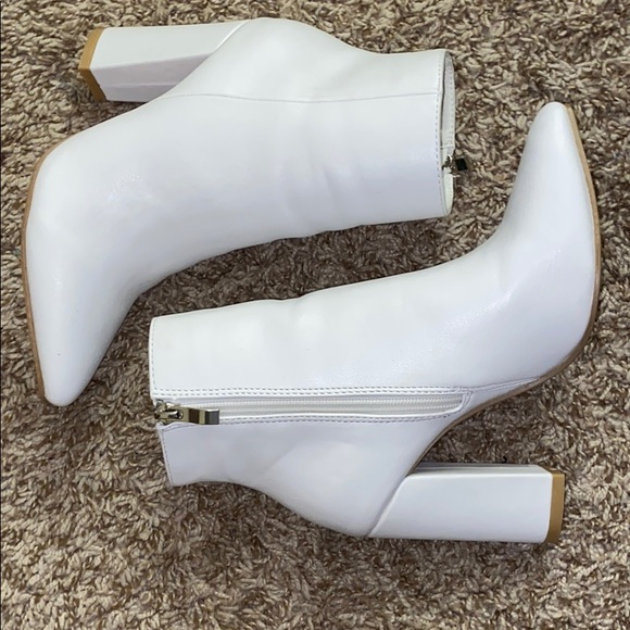 SHEIN Shoes - White Heeled Booties